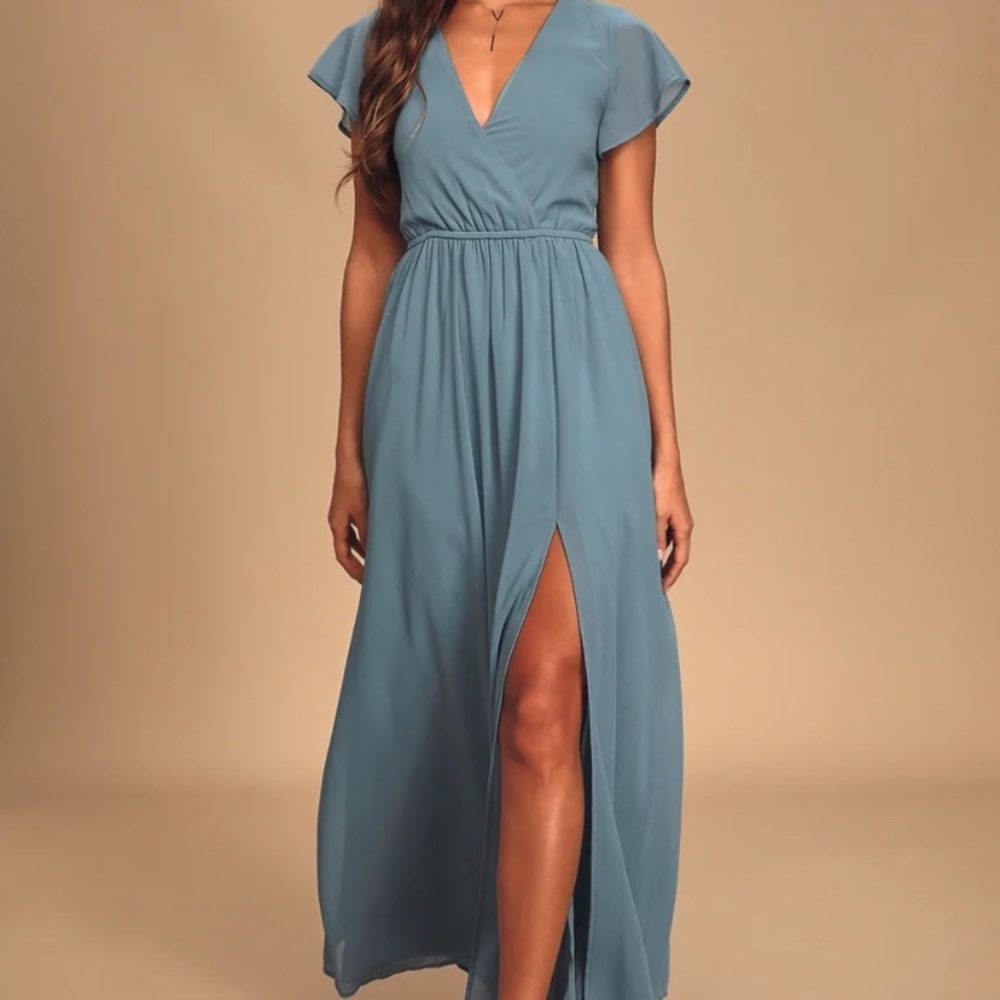 Lulus Small Blue Maci Dress- lost in the moment